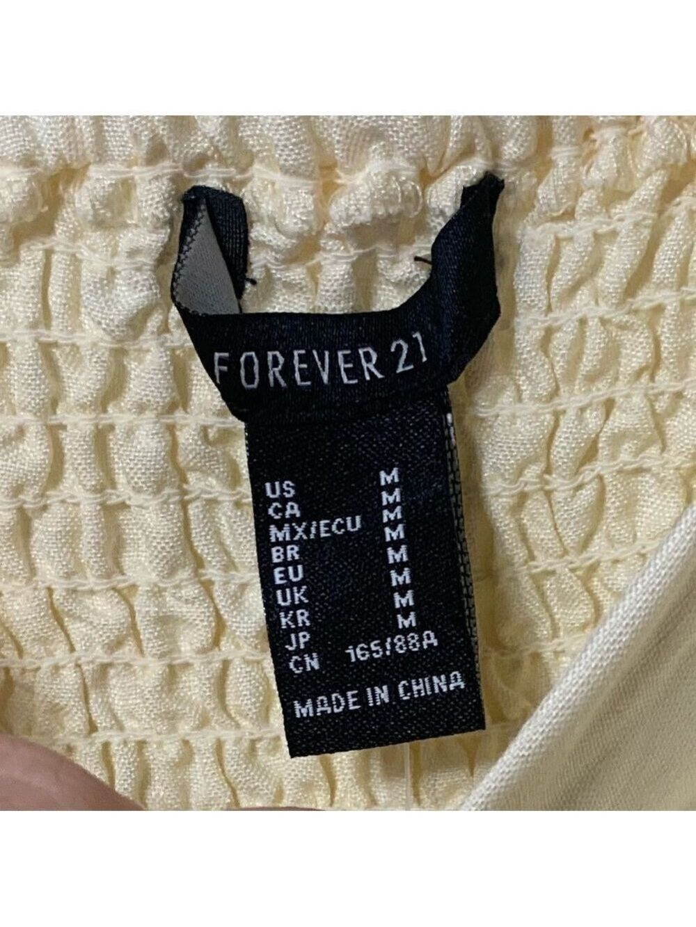 NWT Forever 21 Yellow Button Down Short Sleeved Midi Dress with slit size M - Picture 5 of 16